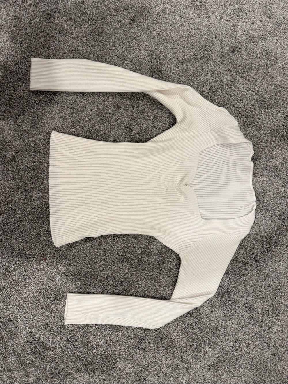 Halara Women’s Cream Ribbed Long-Sleeve Sweater - Classic Fit